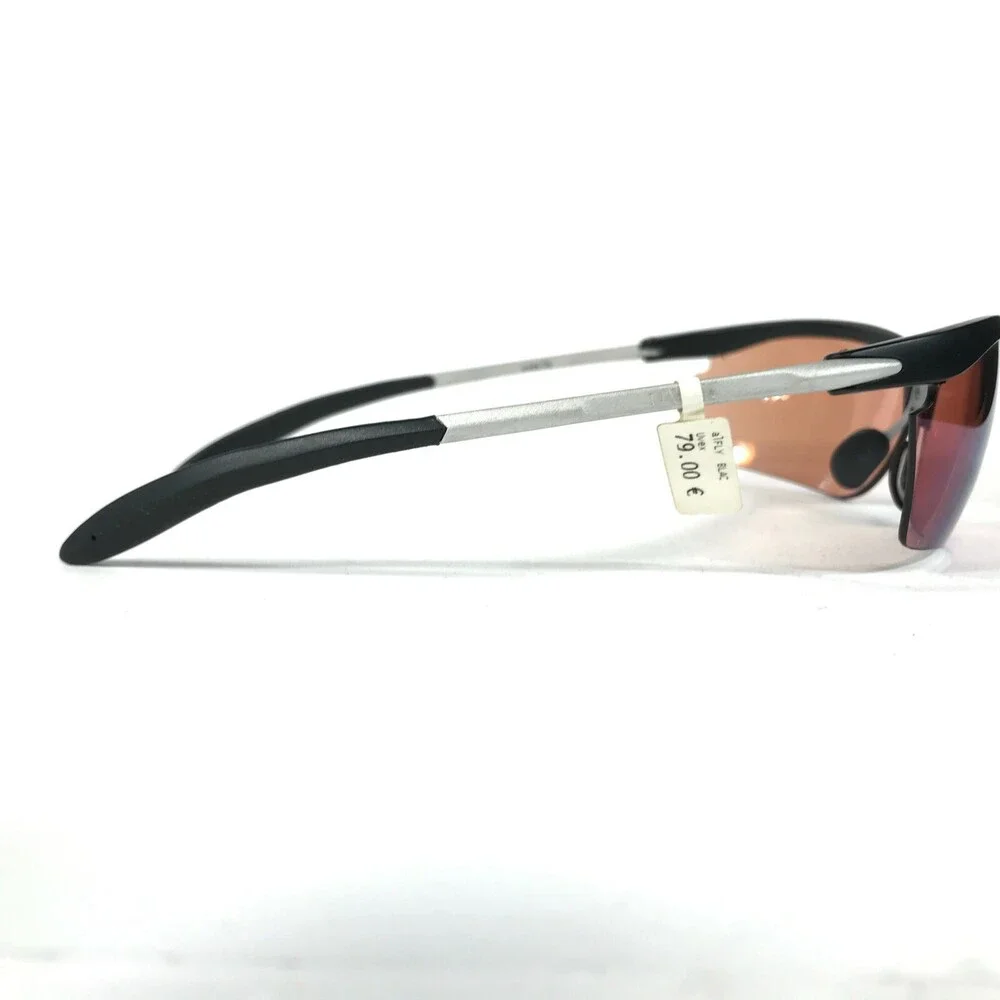 Uvex Fly Sunglasses Matte Black Gray Wrap Frames with Pink Lenses 69-15-135